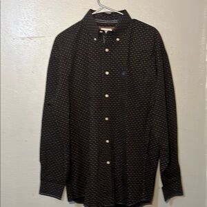 Panhandle Slim Rough Stock Black Casual Button Down Shirt
